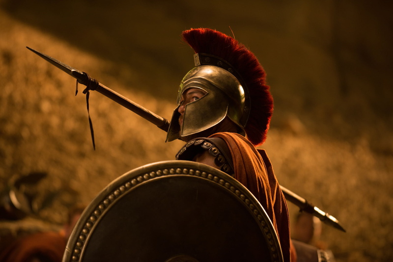 the past, Hercules the Beginning of the legend, portrait, architecture, military, weapon, knight - person, waist up, focus on foreground, holding, uniform