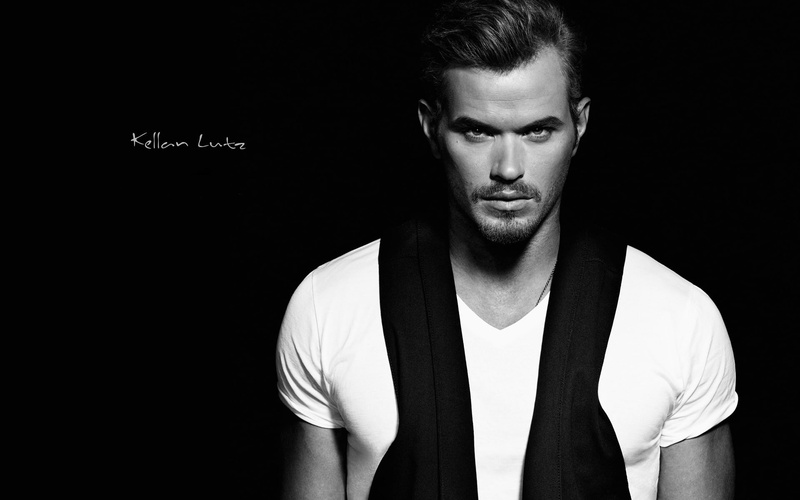 1080P, male, actor, black and white, Kellan Lutz