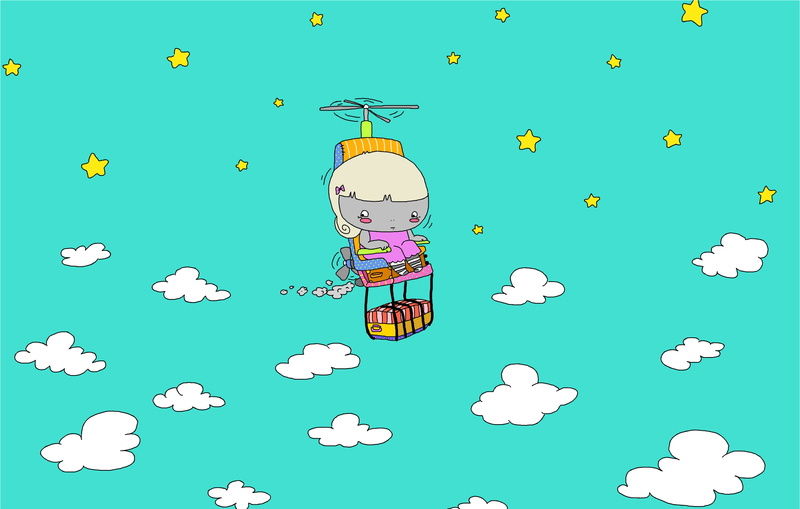cloud - Sky, food, illustration, winter, green color, chair, holiday, flying, fun, snow, computer Graphic, backgrounds, nature, pattern, high angle view