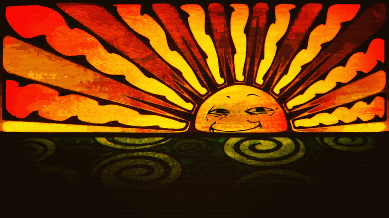 abstract, 1080P, Smug face, Sun