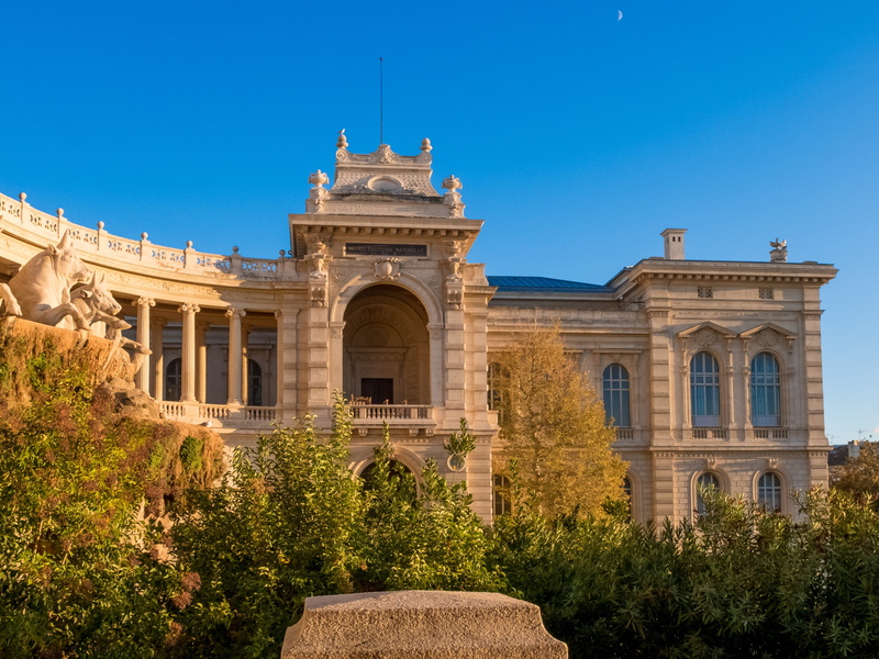 facade, tree, no people, Marseille, travel, famous Place, government, Parc, day, blue, 4K, park, landmarks, building Exterior, France, memorial, clear sky