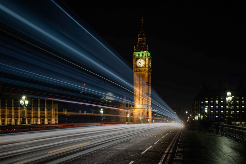 capital Cities, illuminated, clock Tower, british Culture, Light, westminster, english Culture, Night Bus, architecture, clock, dusk, Trails, traffic, Bus  time