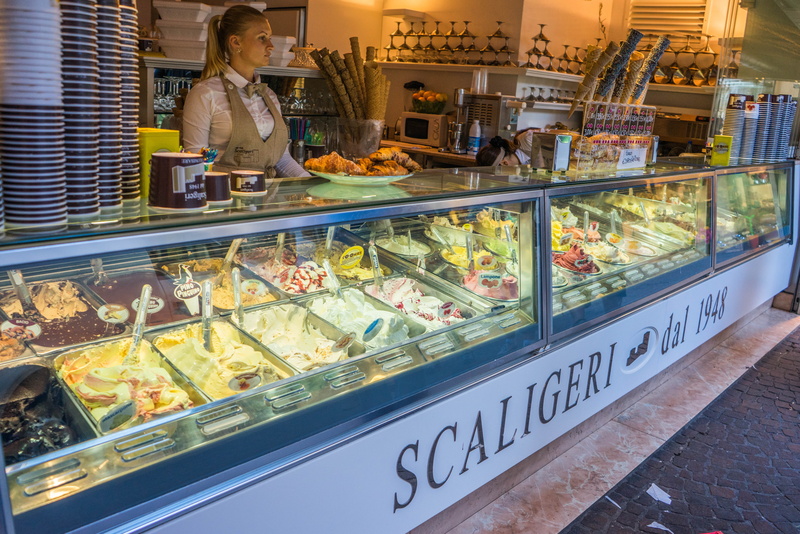 sweet food, for sale, tasty, italy, 5K, gourmet, standing, freshness, consumerism, women, retail, store, shopping, clear, summer, cold, italian, parlor