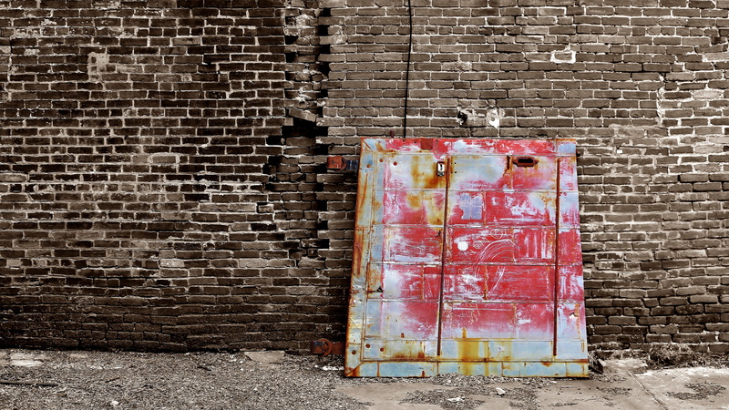 wall, old, abandoned, metal, cement, concrete, united states, run-down, the soda parlor, graffiti, brick wall, door, outdoors, damaged, 5K, dirt, wall - building feature