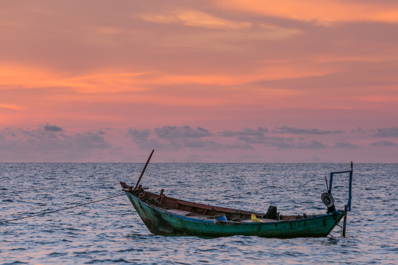 dusk, cloud, travel, island, 2K, sinking, coastline, thailand, asia, anchored, transportation, vacations, scenics - nature, beach, nature, golden, no people