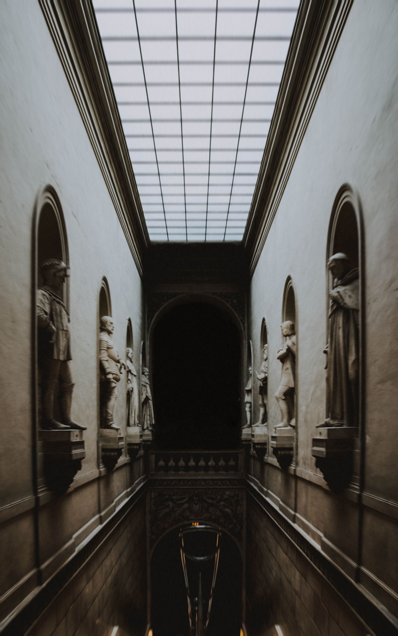 belief, built structure, aisle, history, france, person, château de versailles, apse, banister, arch, flooring, architecture, no people, ceiling, representation