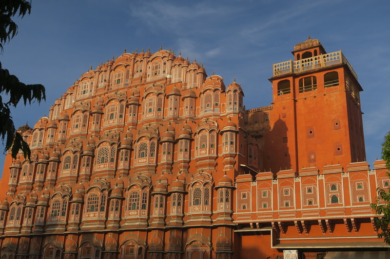 day, tourism, building, facade, palace, the past, sky, no people, old, jaipur, building exterior, cloud - sky, 5K, landmark, culture, india, nature, asia
