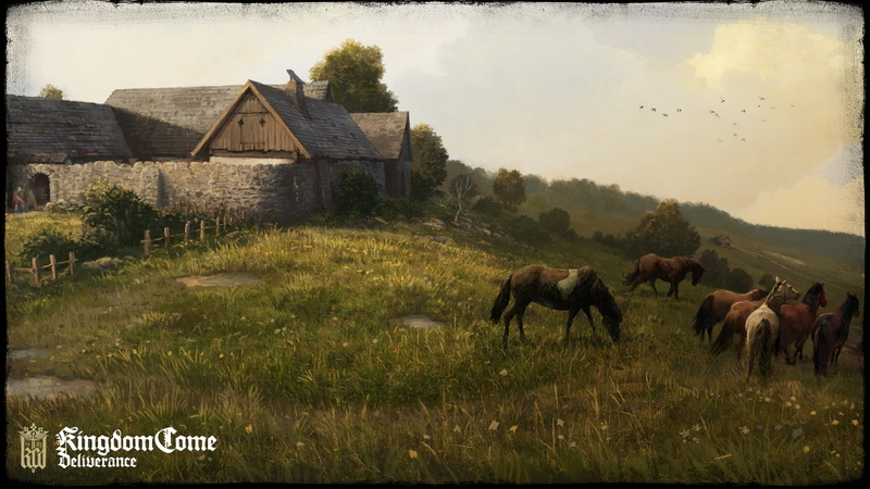 Games, herbivorous, group of animals, kingdom: come deliverance, no people, horses, livestock, nature, agriculture, domestic animals, field, grazing, outdoors
