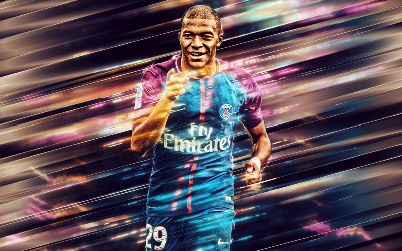 4K, Paris Saint-Germain F.C., Soccer, Kylian Mbappé