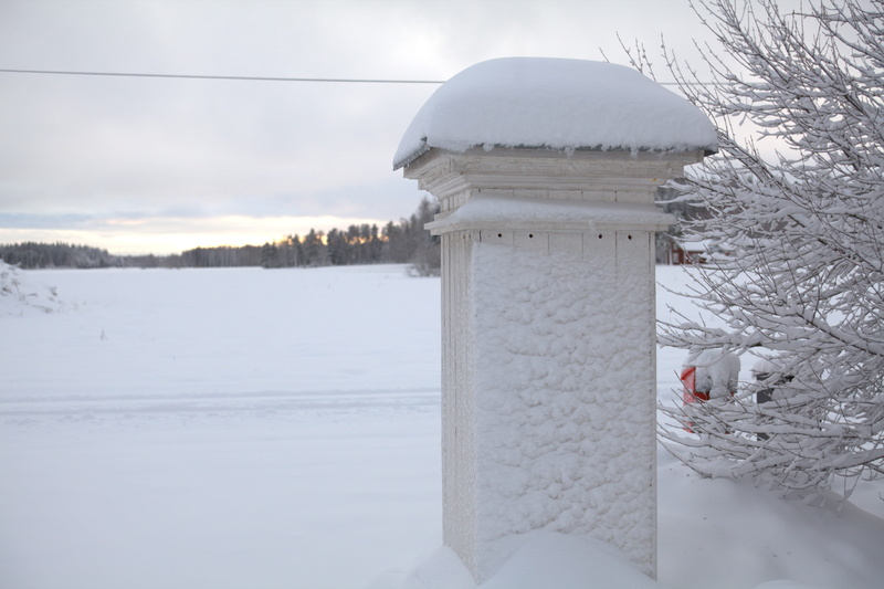 sky, beauty in nature, snowing, forest, land, architectural column, cold temperature, building exterior, Winter, scenics - nature, frozen, white, wood