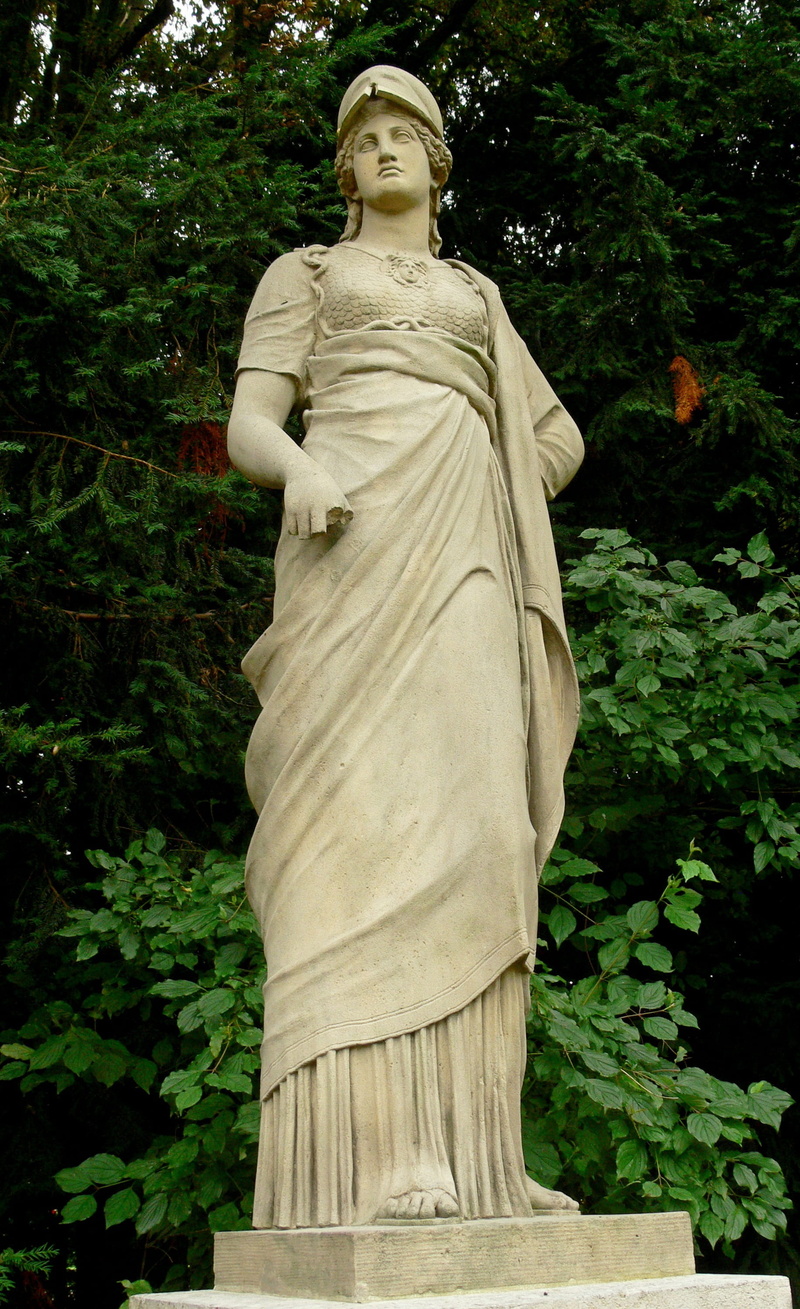 spirituality, nymphenburg, rocky, tree, female likeness, creativity, craft, day, nature, minerva, munich, no people, outdoors, representation, white color