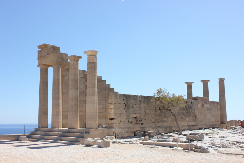 the past, no people, landmark, greece, blue, architectural column, sky, built structure, travel destinations, monument, old ruin, historical, outdoors