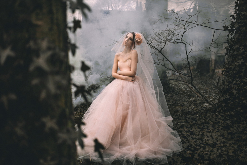 girl, Rosie Hardy, 1080P, Lauren Hall Worth, dress, forest