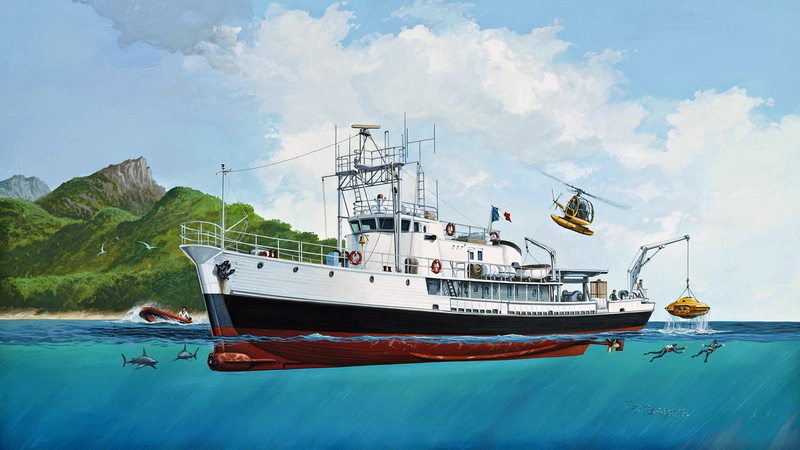 Captain Cousteau, ship, 1080P, Jacques-Yves Cousteau, Calypso