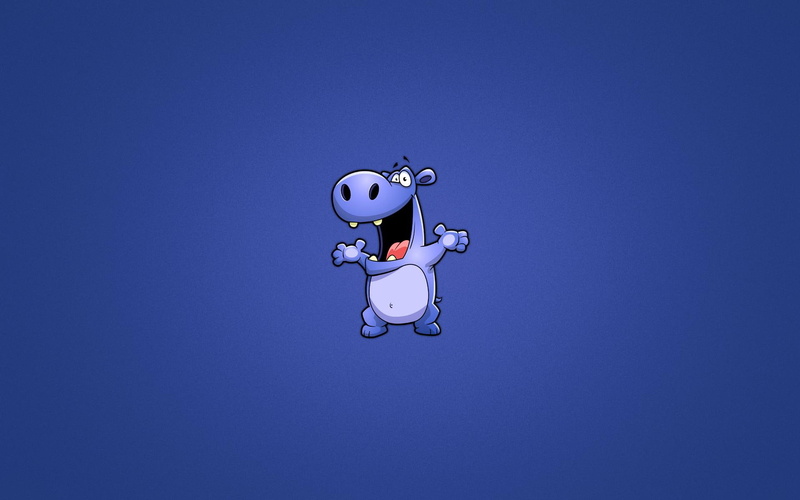 happy, 1080P, animal, 3d and abstract, hippo