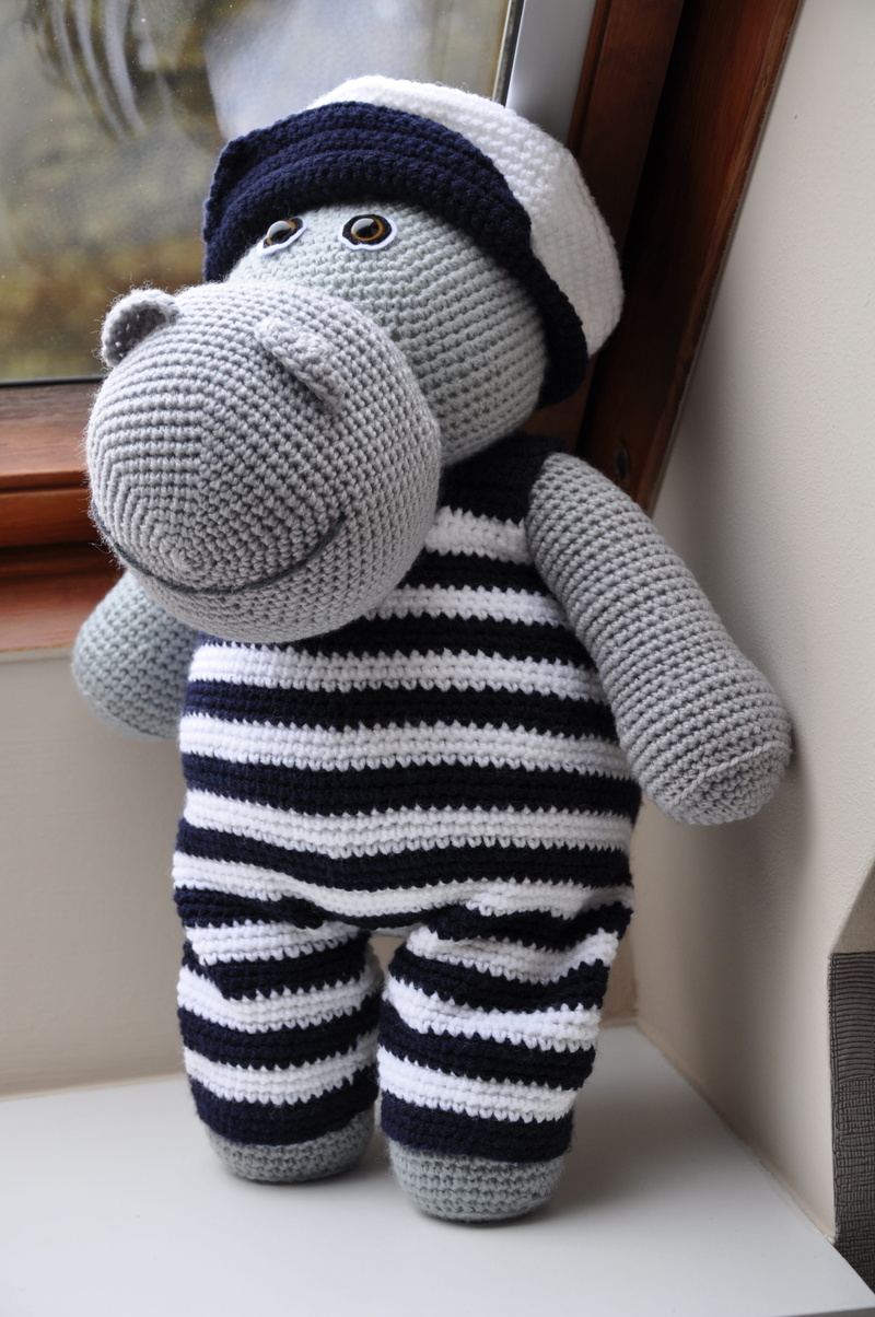 art and craft, warm clothing, clothing, amigurumi, hippo, home interior, close-up, representation, sweater, wool, textile, toy, animal representation, stuffed toy