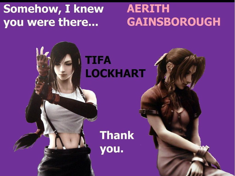 friends, aerith, fantasy, hd, amp, Tifa, video, art, final, games, ff, 480P, ff7