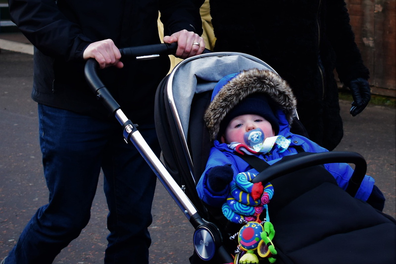 england, baby, push, 2K, baby carriage, day, men, holding, winter, lifestyles, care, two people, family, child, cute, leisure activity, childhood, clothing