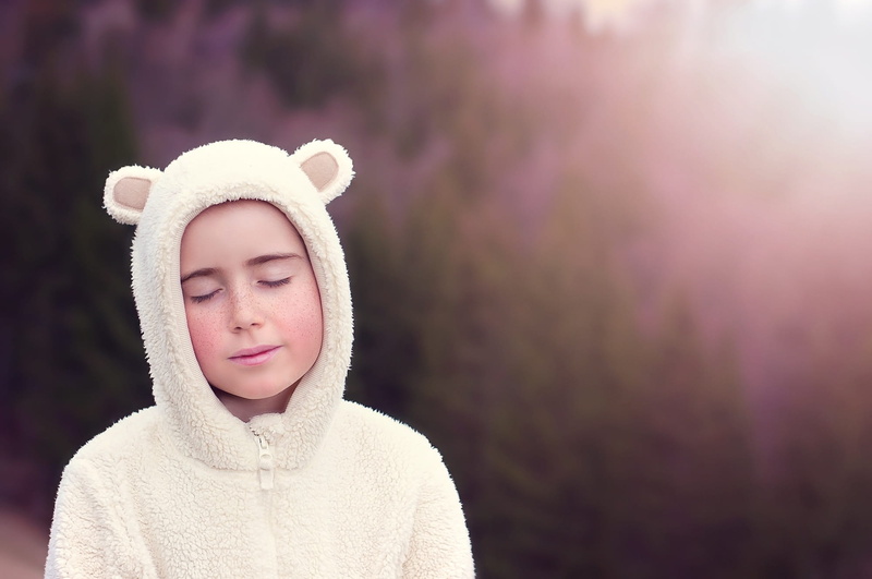 rest, close-up, flowers, adult, near, wear, girl, innocence, costume, pram, suit, purple, offspring, focus on foreground, adorable, facial expression, knit hat
