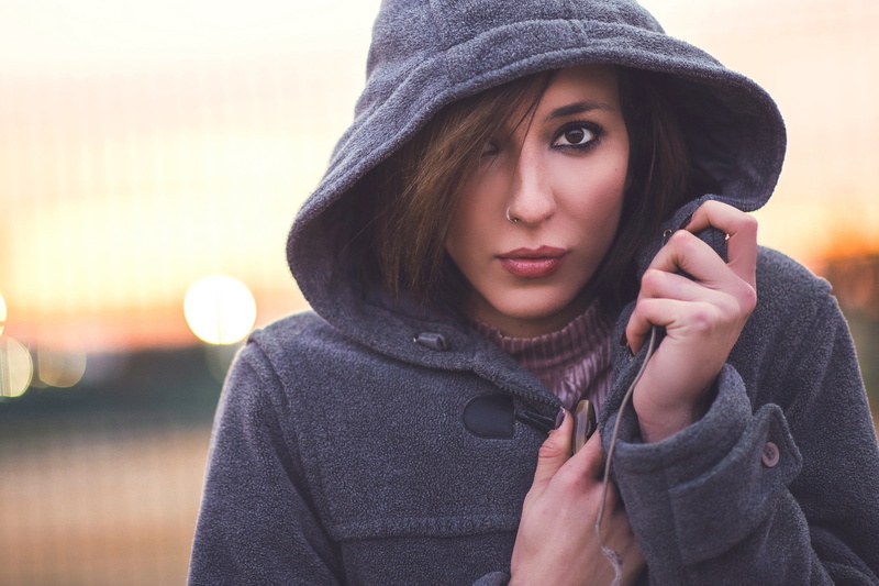 portrait, sunset, lifestyles, beauty, real people, beautiful woman, hood, hat, one person, young adult, Lucia parreño, hood - clothing, young women, adult