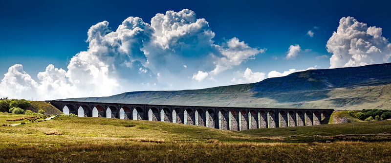 old, travel, ribblehead viaduct, outdoors, environment, hdr, land, clouds, landscape, plant, yorkshire, photography, uk, scenics - nature, day, historic