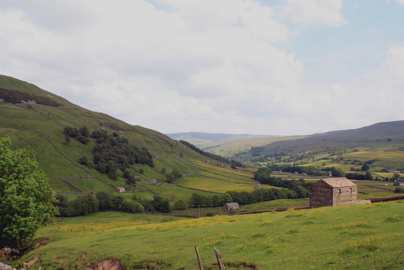 swaledale, tranquil scene, ancient, england, day, mystical, united kingdom, outdoors, beauty in nature, britannia, yorkshire dales, mountain, land, architecture