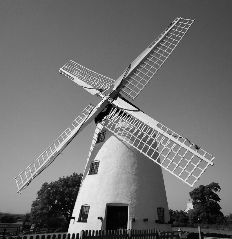 fuel and power generation, architecture, white, wales, turbine, built structure, low angle view, outdoors, famous Place, sky, Windmill, sustainable resources