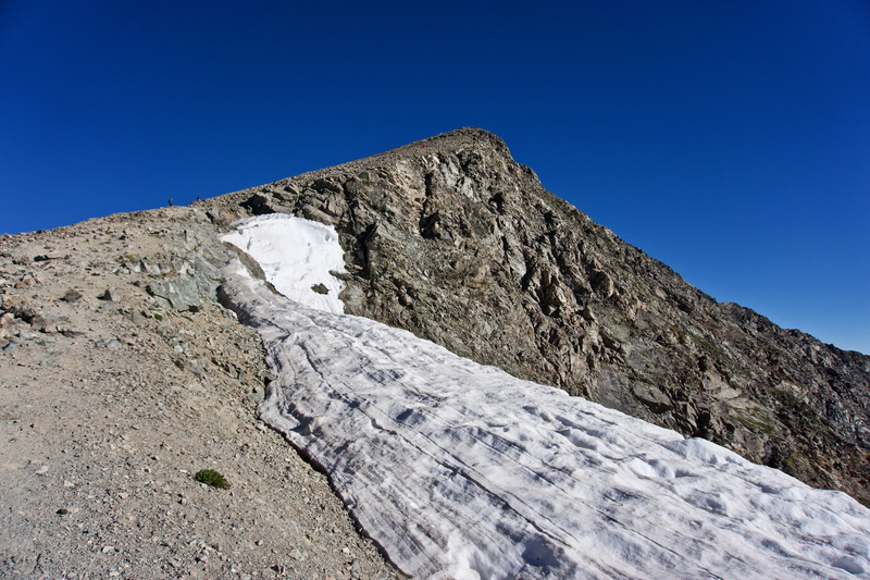 rock - object, blue, torreys peak, mountain range, clear sky, rock, snow, no people, mountain peak, low angle view, 5K, scenics - nature, environment