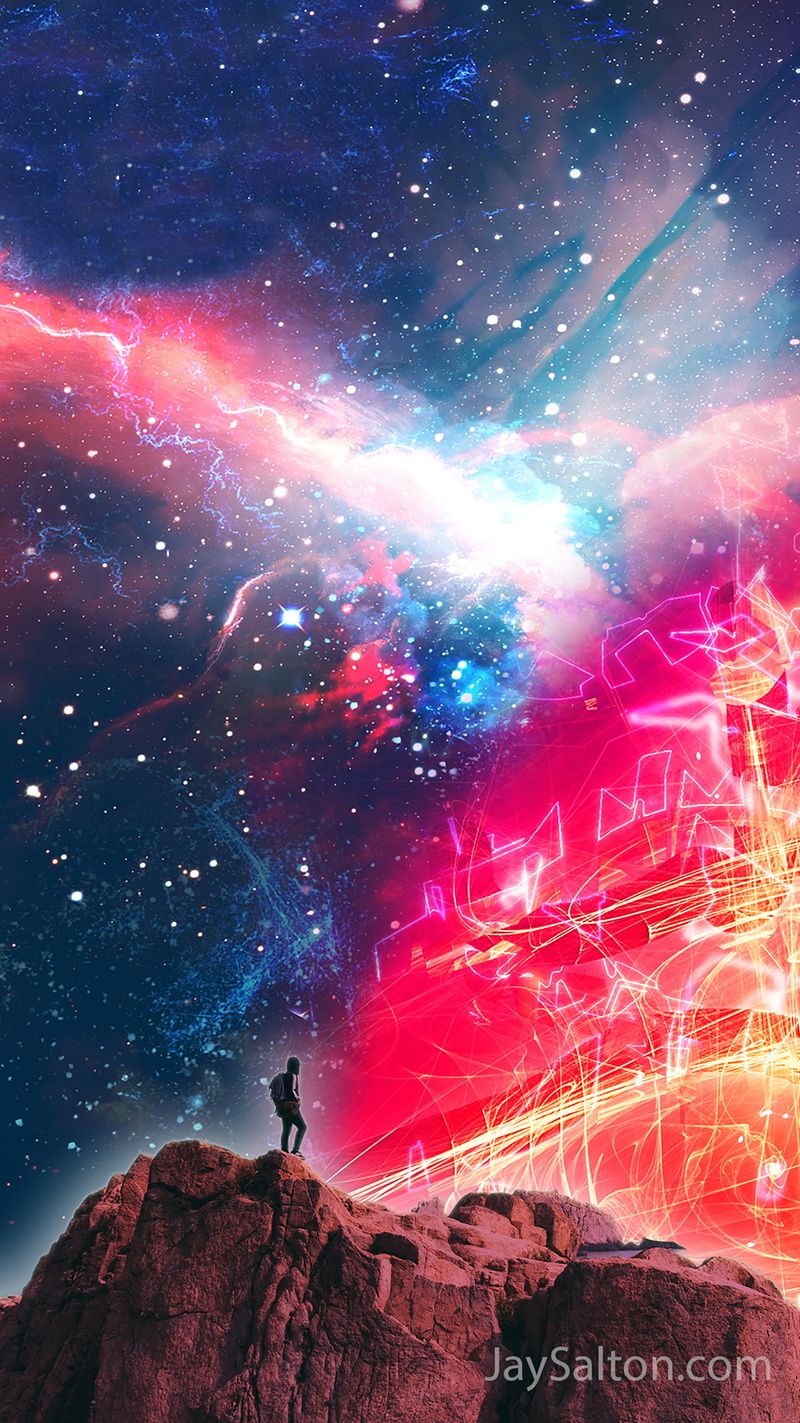 surreal, space, 1080P, digital art, psychedelic, jay salton