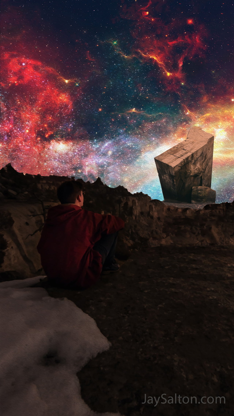 jay salton, surreal, space, 1080P, digital art, psychedelic