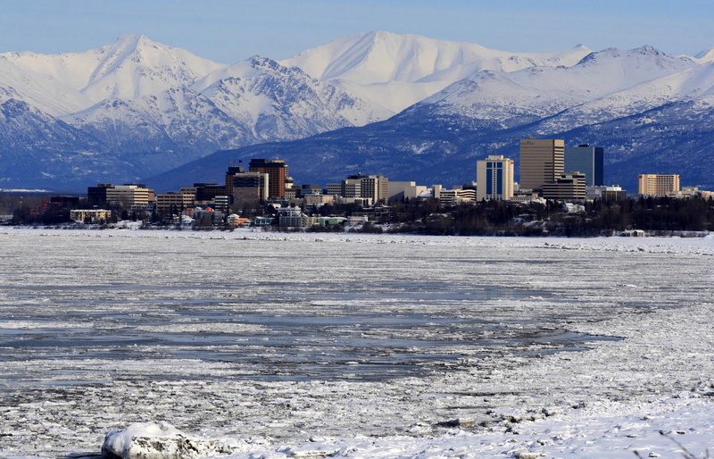 water, day, beauty in nature, scenery, 5K, anchorage, outdoors, cold temperature, alaska, nature, no people, Skyline, building, winter, house, forest