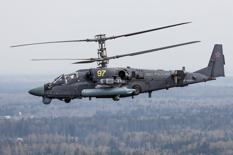 aggression, day, transportation, army, mid-air, 1080P, sky, Ka-52, motion, on the move, Russian, weapon, government, shock, outdoors, nature, flying, air vehicle
