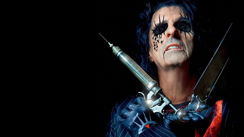 weapon, headshot, sign, 1080P, activity, black background, social issues, aggression, warning sign, Singers, crime, one person, copy space, Alice Cooper