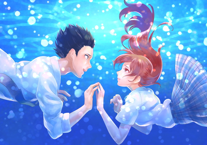 beauty, adult, pool, one person, outdoors, Shouya Ishida, swimming, 1080P, young adult, lifestyles, water, women, nature, Koe No Katachi, animals in the wild
