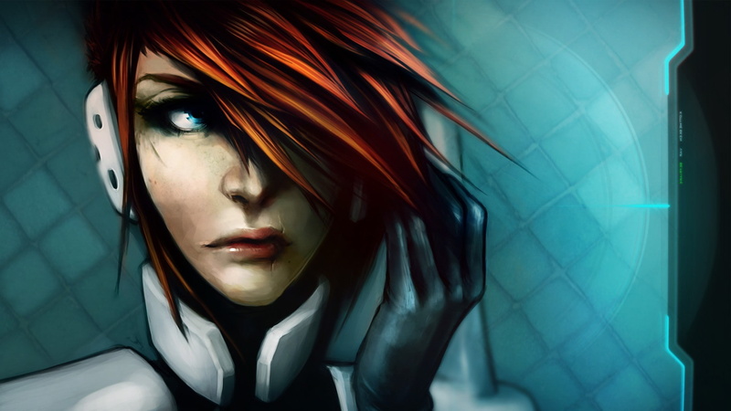 beauty, adult, young adult, one person, contemplation, females, gothic style, portrait, women, blue, fashion, young women, sanctum 2 video games, 1080P