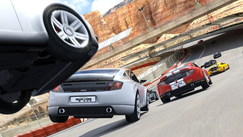 Trackmania, road, sports utility vehicle, wheel, rear view, traffic, day, Jump, travel, mode of transportation, truck, driving, auto racing, motion, land vehicle