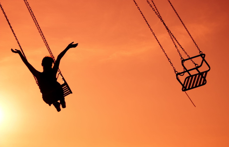 Happy Mood, 1080P, Happy Woman, Alone, Sunset, Swing