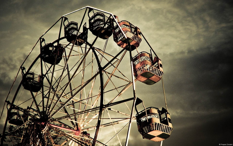 amusement park ride, fairground, arts culture and entertainment, ferris, ferris wheel, 1080P, no people, fun, nature, spinning, hanging, day