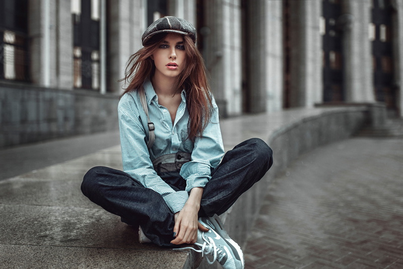 George Chernyadev, Vika, shirt, 1080P, Russia, Vagrant, makeup, Victoria Vishnevskaya, cap