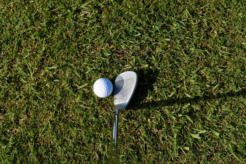 outdoors, wedge, leisure, hit, shot, activity, outdoor, sport, course, sunlight, golfer, golf, swing, no people, recreation, high angle view, green color
