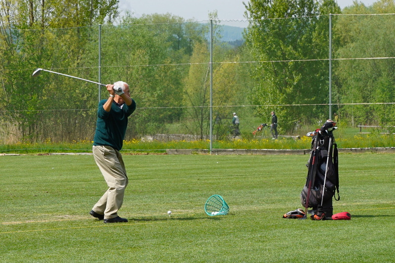 tree, golf carts, playing, teeing ground, ball, green color, 1080P, leisure activity, golf, taking a shot - sport, sport, activity, golf swing, outdoors