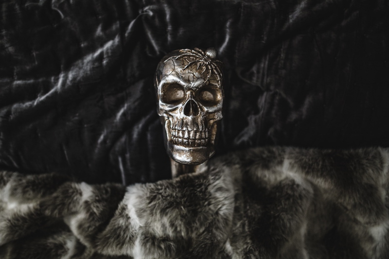 autumn, decorations, indoors, mask - disguise, halloween, fall, bone, no people, spooky, skulls, skull, disguise, fear, human representation, horror, scary