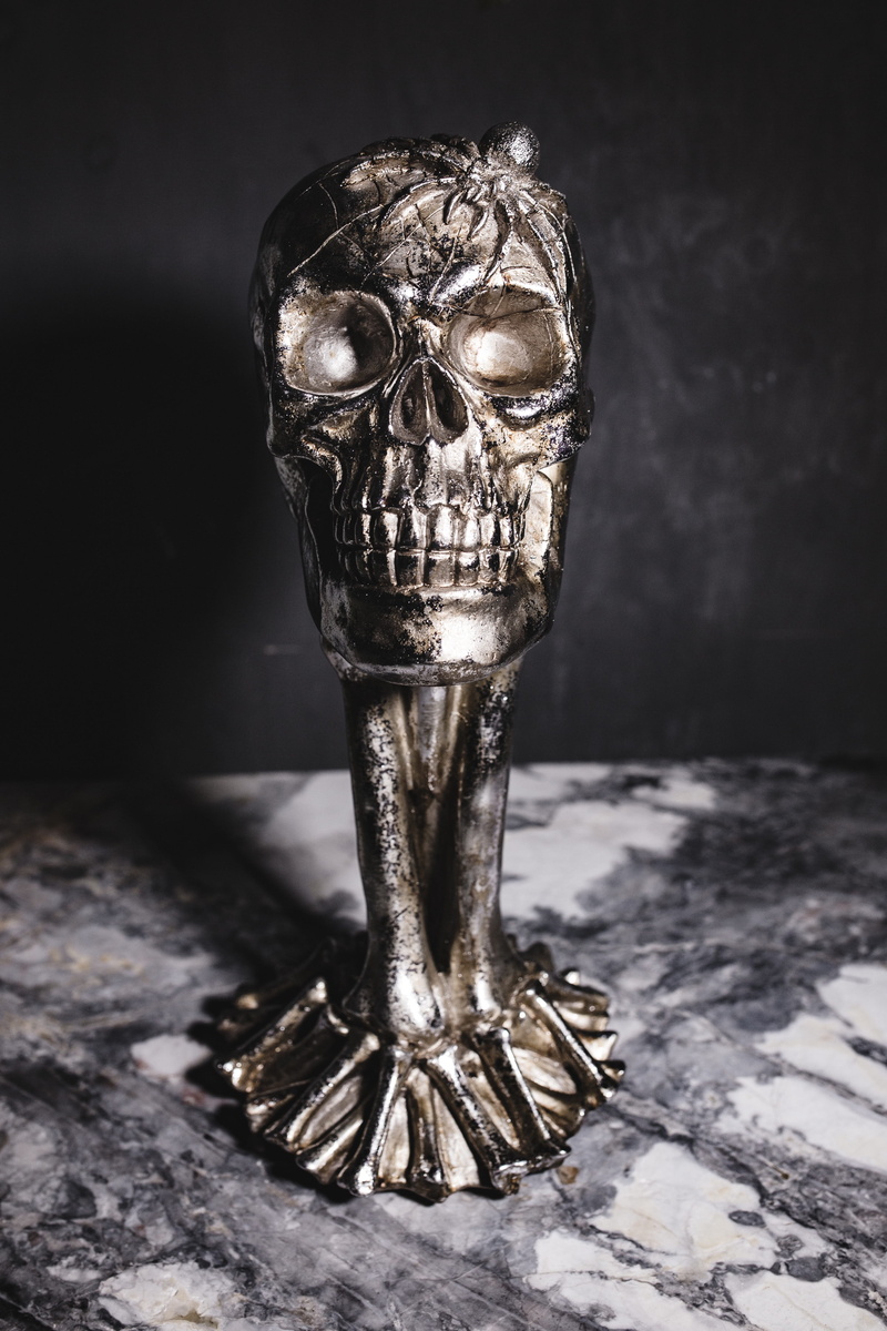 scary, skull, still life, fall, decor, metal, indoors, rusty, old, 4K, food and drink, decorations, architecture, silver colored, spooky, glass - material