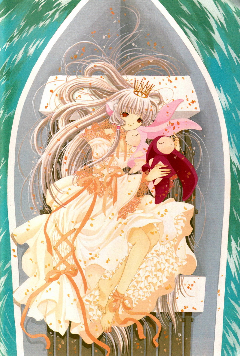 female likeness, day, water, food and drink, Chobits, still life, directly above, art and craft, anime, nature, human representation, pattern, representation