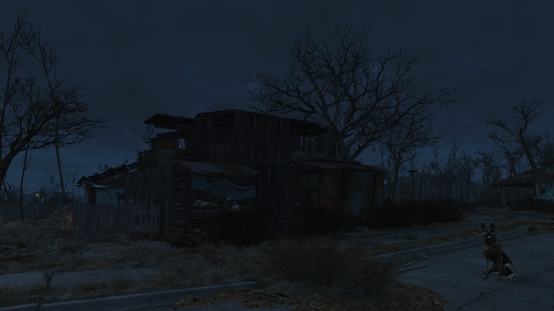 dusk, no people, outdoors, transportation, nature, plant, architecture, mammal, fallout 4 video games shelter fallout, built structure, building, bare tree