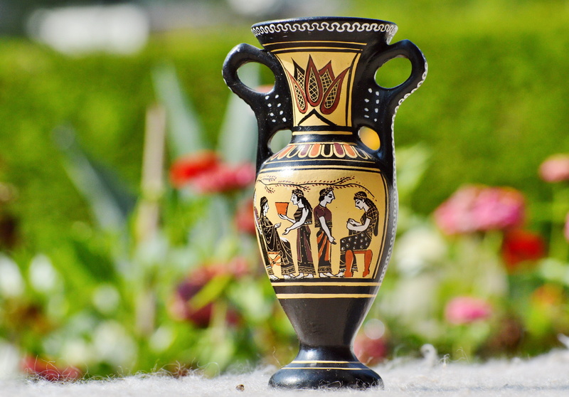 metal, greek amphora, vase, antique vases, pitcher - jug, clay pot, focus on foreground, nature, amphora, antique, craft, zweihenkliges pottery, close-up
