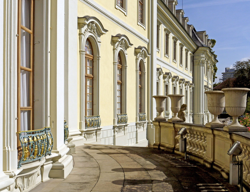tourist attraction, Facade, luxury, luxury hotel, built structure, place of worship, history, ballustrade, 2K, grid, arch, Ludwigsburg Palace, seat, architecture