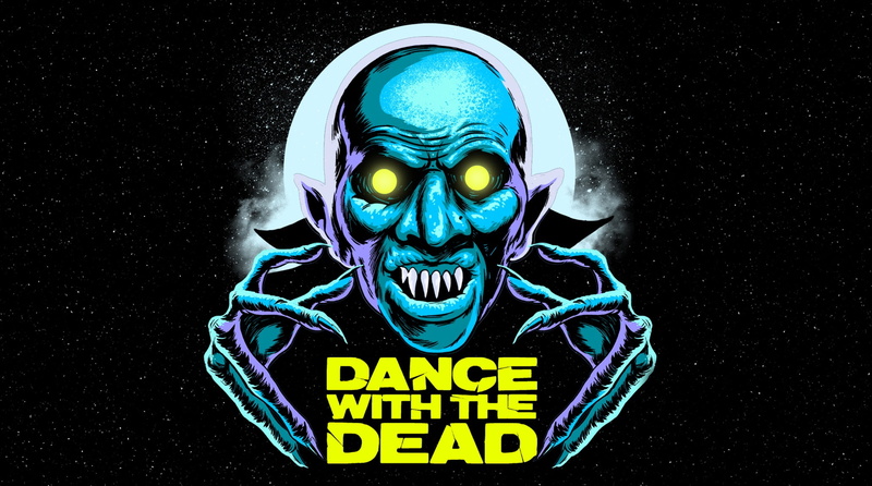 looking at camera, black background, cover art, spooky, music, close-up, human representation, western script, headshot, paint, text, sign, front view