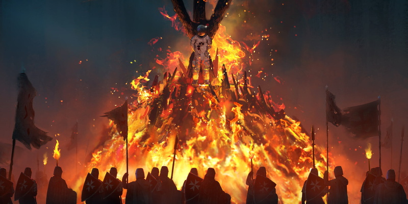 1080P, artwork, fantasy art, astronaut, fire, shield, Gavin ODonnell