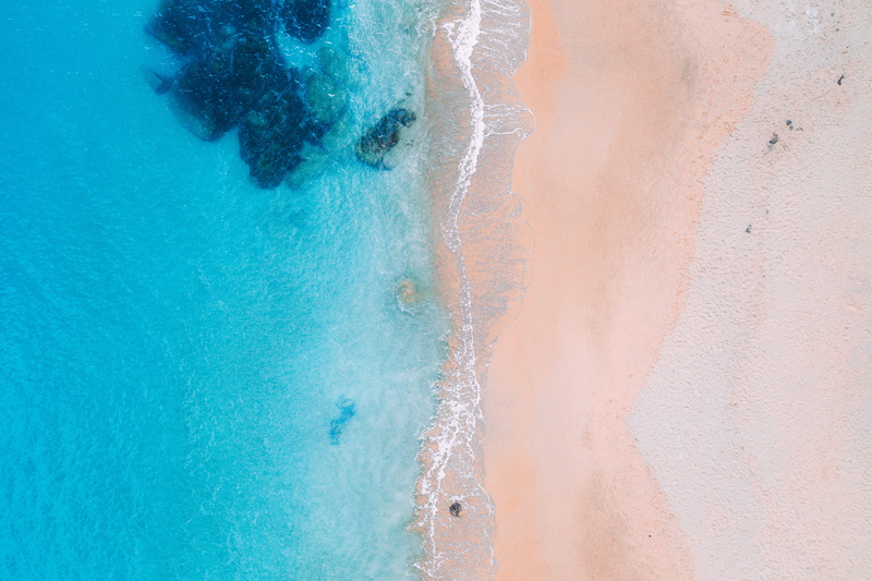 shore, ocean, top view, nature, people, vacations, beach, sea, holiday, tranquil scene, scenics - nature, sand, tranquility, surf, motion, beauty in nature